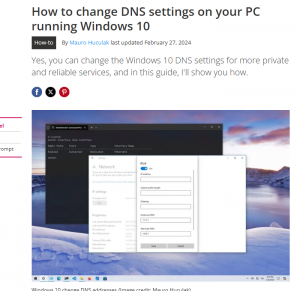 Change DNS Settings Windows Central