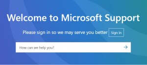 Microsoft Support site